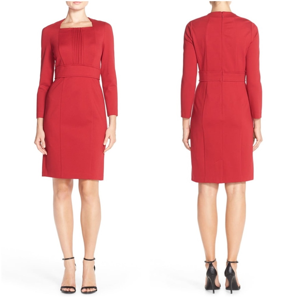 Adrianna Papell Pintuck Ponte Dress